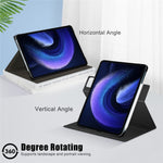 For Xiaomi Pad 6 Pro Rotary Stand Leather Case Pen Holder Design Tablet Drop-proof Cover