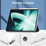 For OnePlus Pad Auto Sleep / Wake Case PU Leather + TPU + Acrylic Stand Transparent Tablet Cover with Pen Slot