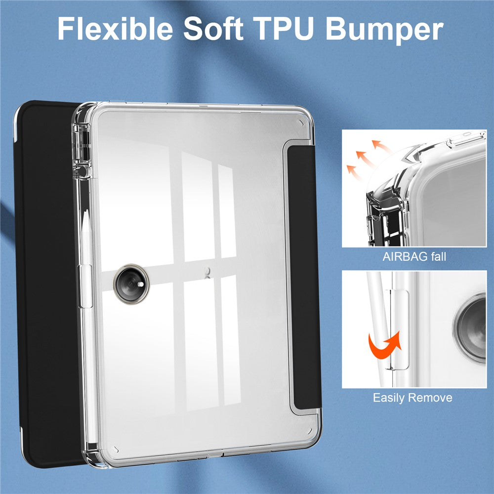 For OnePlus Pad Auto Sleep / Wake Case PU Leather + TPU + Acrylic Stand Transparent Tablet Cover with Pen Slot