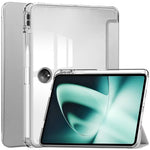For OnePlus Pad Auto Sleep / Wake Case PU Leather + TPU + Acrylic Stand Transparent Tablet Cover with Pen Slot