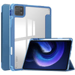 For Xiaomi Pad 6 / Pad 6 Pro Stand Tablet Case PU Leather + TPU + Acrylic Clear Smart Cover with Pen Slot
