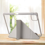 Xiaomi Pad 6 / Pad 6 Pro Origami Trippelvikbart Stativ Surfplatta Skal PU-läder Transparent Akryl TPU-skydd med Pennfack