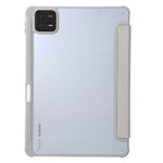 Xiaomi Pad 6 / Pad 6 Pro Origami Trippelvikbart Stativ Surfplatta Skal PU-läder Transparent Akryl TPU-skydd med Pennfack