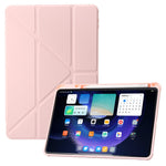 Xiaomi Pad 6 / Pad 6 Pro Origami Trippelvikbart Stativ Surfplatta Skal PU-läder Transparent Akryl TPU-skydd med Pennfack