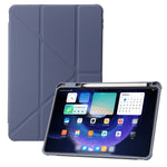 Xiaomi Pad 6 / Pad 6 Pro Origami Trippelvikbart Stativ Surfplatta Skal PU-läder Transparent Akryl TPU-skydd med Pennfack