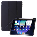 Xiaomi Pad 6 / Pad 6 Pro Origami Trippelvikbart Stativ Surfplatta Skal PU-läder Transparent Akryl TPU-skydd med Pennfack