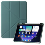 Xiaomi Pad 6 / Pad 6 Pro Origami Trippelvikbart Stativ Surfplatta Skal PU-läder Transparent Akryl TPU-skydd med Pennfack