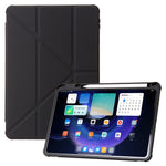 Xiaomi Pad 6 / Pad 6 Pro Origami Trippelvikbart Stativ Surfplatta Skal PU-läder Transparent Akryl TPU-skydd med Pennfack