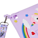 For iPad Air (2013) / Air 2 / iPad 9.7-inch (2017) / (2018) Cute Decor Shockproof Silicone+PC Tablet Cover Kickstand Case with Strap