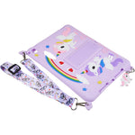 For iPad Air (2013) / Air 2 / iPad 9.7-inch (2017) / (2018) Cute Decor Shockproof Silicone+PC Tablet Cover Kickstand Case with Strap