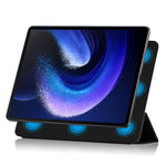 For Xiaomi Pad 6 PU Leather Tablet Case Trifold Stand Magnetic Protective Cover