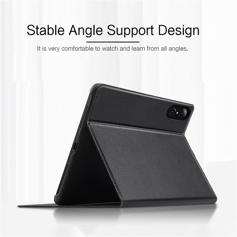For Honor Pad V8 Genuine Cow Leather Tablet Case Stand Auto Wake / Sleep Cover