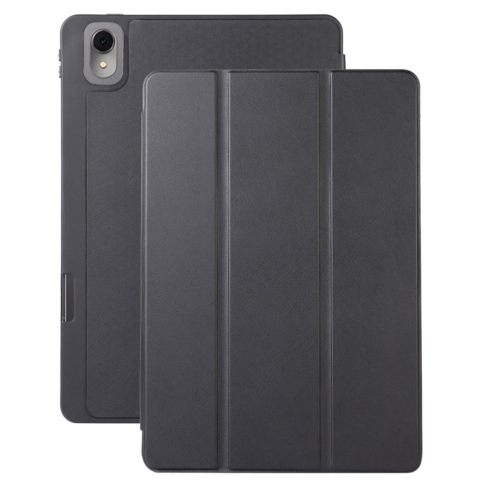 For Huawei MatePad 11 (2023) Solid Color PU Leather Cover Tri-Fold Stand Tablet Case with Pencil Slot