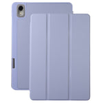 For Huawei MatePad 11 (2023) Solid Color PU Leather Cover Tri-Fold Stand Tablet Case with Pencil Slot