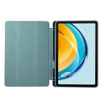 For Huawei MatePad SE 10.4-inch Solid Color PU Leather Tablet Cover Tri-Fold Stand Anti-drop Case with Pencil Slot