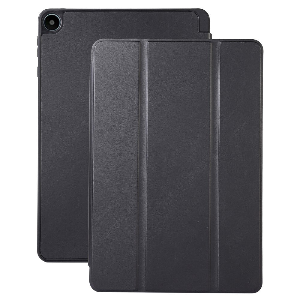 For Huawei MatePad SE 10.4-inch Solid Color PU Leather Tablet Cover Tri-Fold Stand Anti-drop Case with Pencil Slot