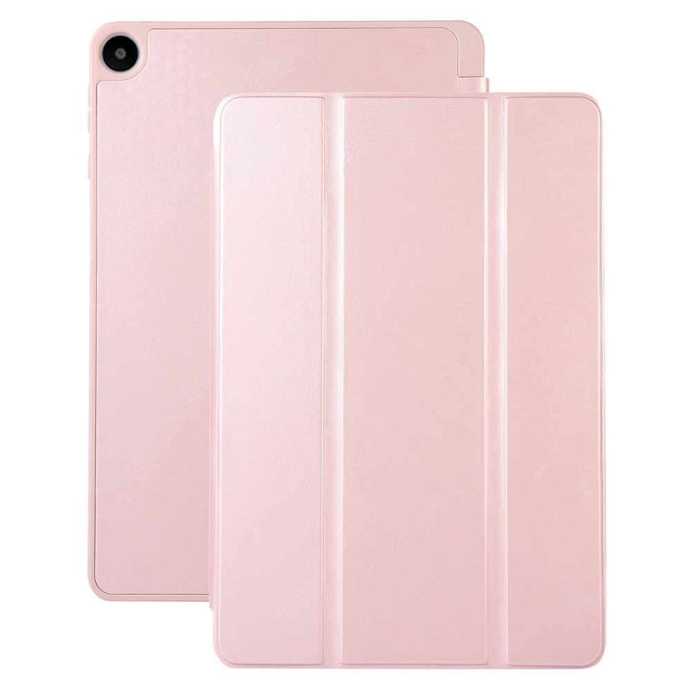 For Huawei MatePad SE 10.4-inch Solid Color PU Leather Tablet Cover Tri-Fold Stand Anti-drop Case with Pencil Slot