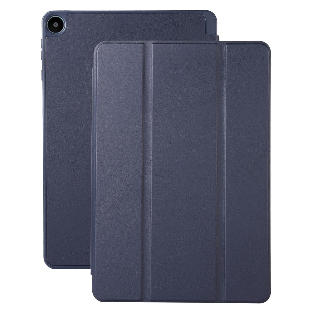 For Huawei MatePad SE 10.4-inch Solid Color PU Leather Tablet Cover Tri-Fold Stand Anti-drop Case with Pencil Slot