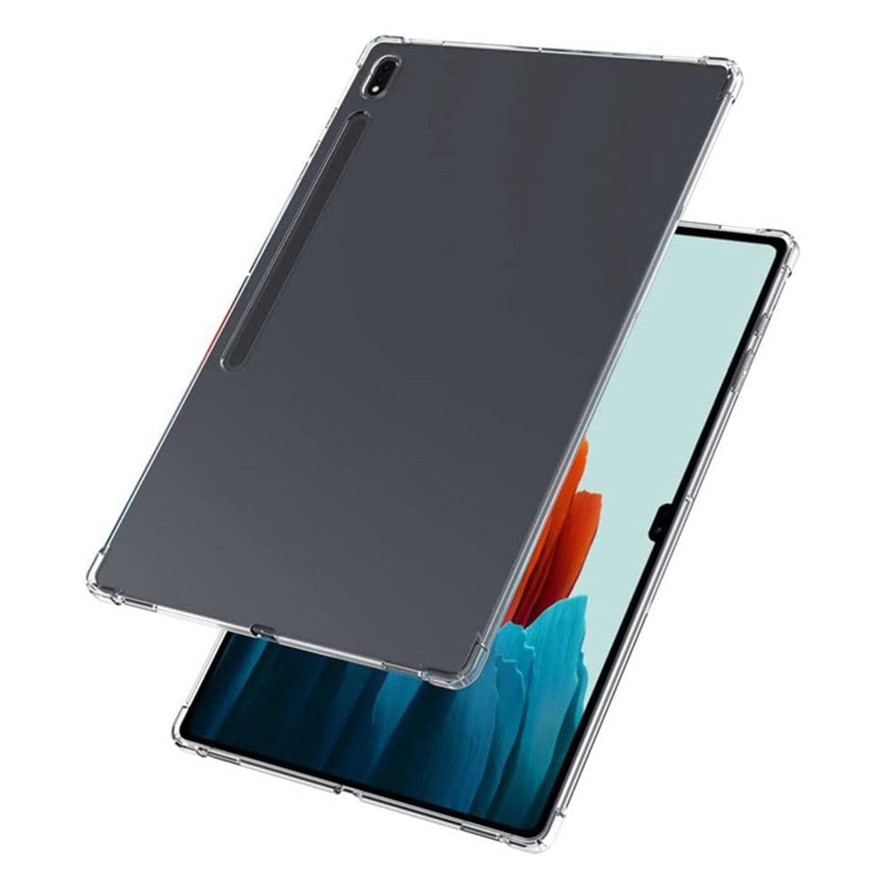 Til Samsung Galaxy Tab S8 Ultra fleksibelt TPU-tabletcover Forstærkede hjørner Gennemsigtigt beskyttelsescover