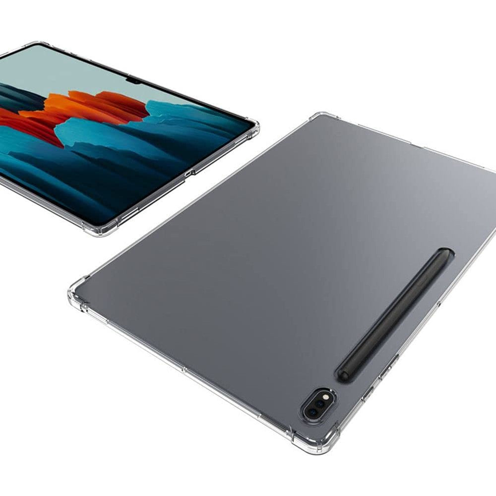 Til Samsung Galaxy Tab S8 Ultra fleksibelt TPU-tabletcover Forstærkede hjørner Gennemsigtigt beskyttelsescover