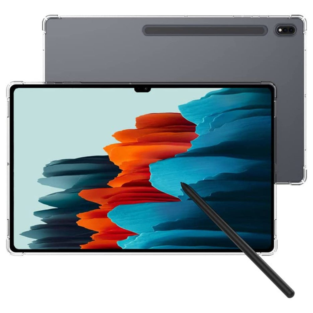 Til Samsung Galaxy Tab S8 Ultra fleksibelt TPU-tabletcover Forstærkede hjørner Gennemsigtigt beskyttelsescover