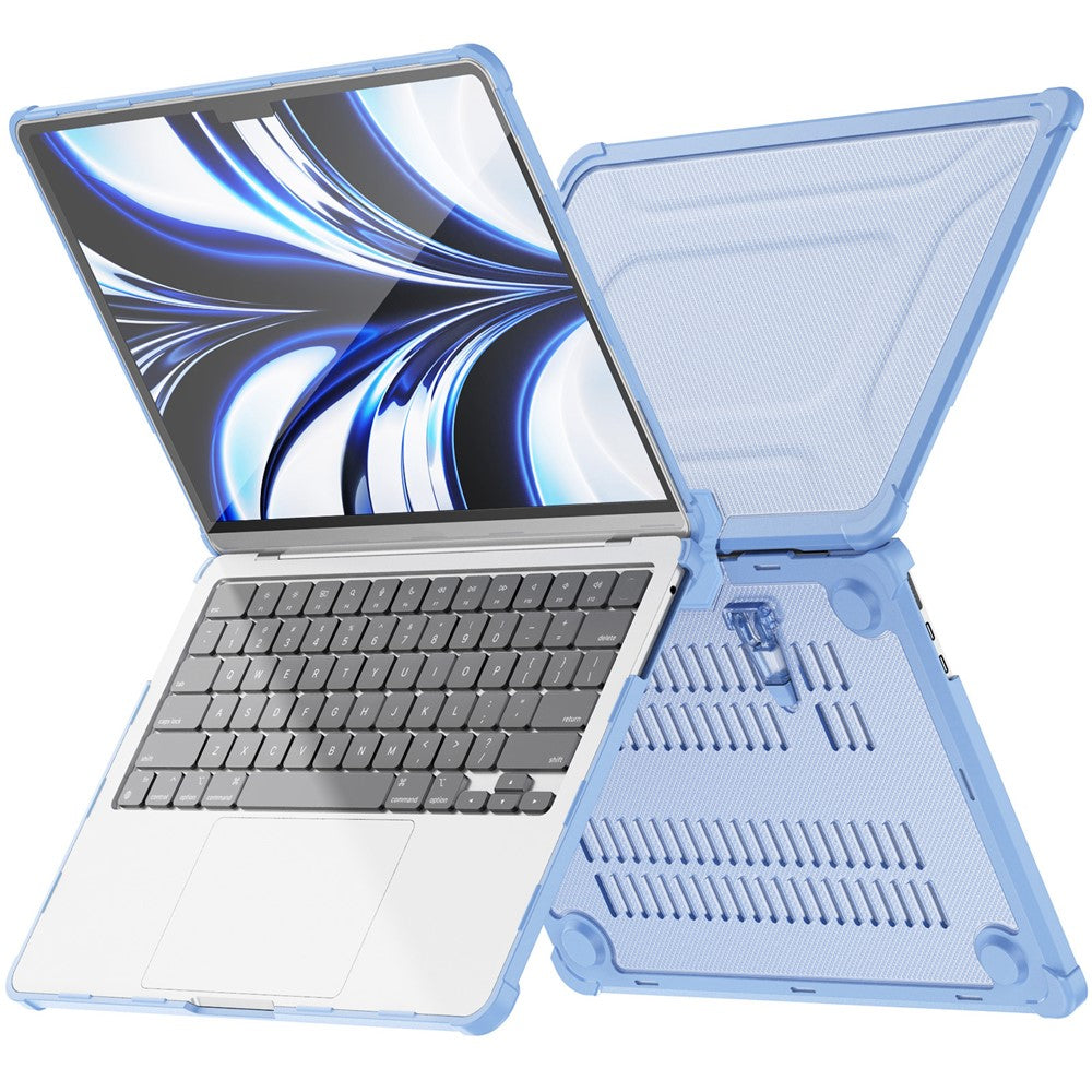 MacBook Air 13 tommer (2026) A3449 / (2025) A3240 / (2024) A3113 / (2022) A2681 Laptopetui PC + TPU-støtte Varmeafledende beskyttelse