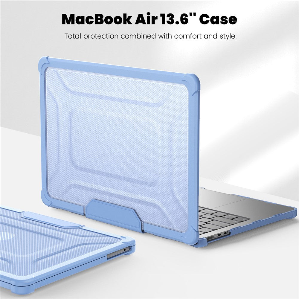 MacBook Air 13 tommer (2026) A3449 / (2025) A3240 / (2024) A3113 / (2022) A2681 Laptopetui PC + TPU-støtte Varmeafledende beskyttelse