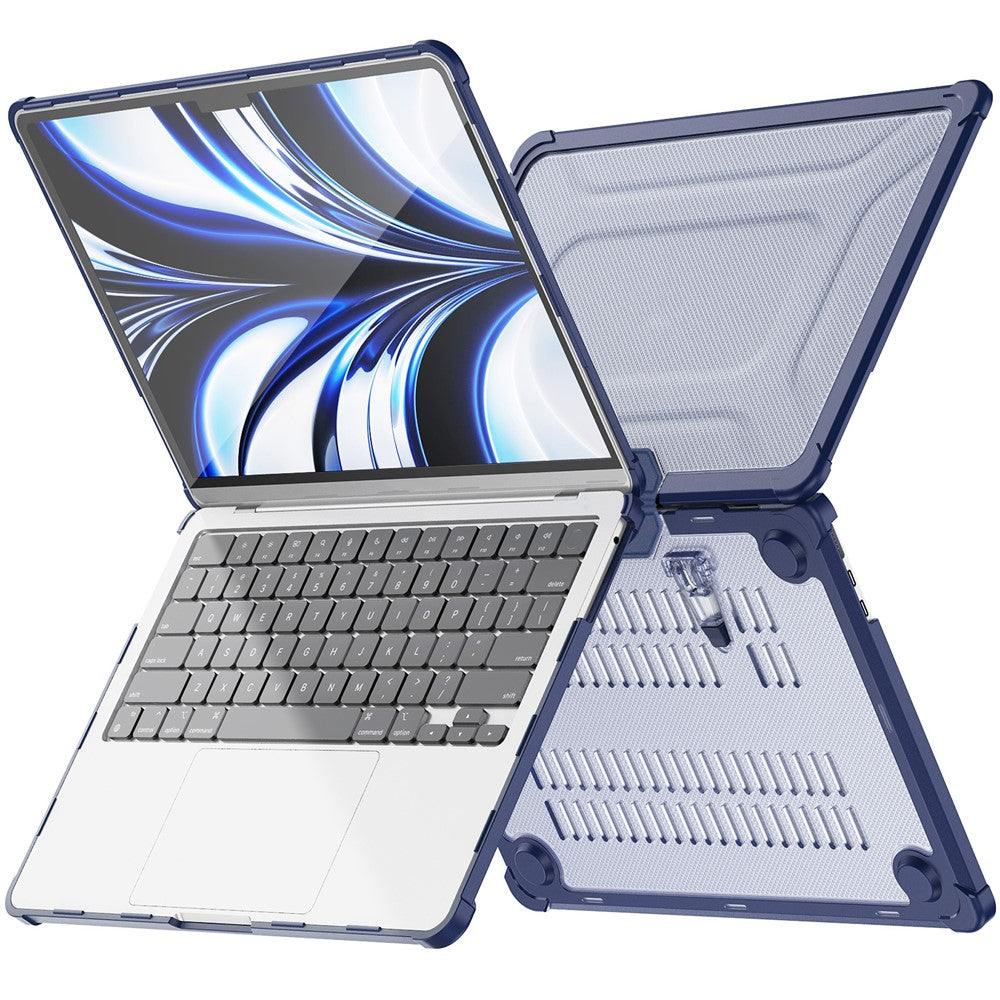 MacBook Air 13 tommer (2026) A3449 / (2025) A3240 / (2024) A3113 / (2022) A2681 Laptopetui PC + TPU-støtte Varmeafledende beskyttelse