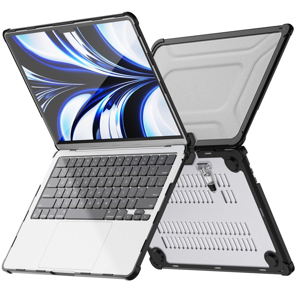 MacBook Air 13 tommer (2026) A3449 / (2025) A3240 / (2024) A3113 / (2022) A2681 Laptopetui PC + TPU-støtte Varmeafledende beskyttelse
