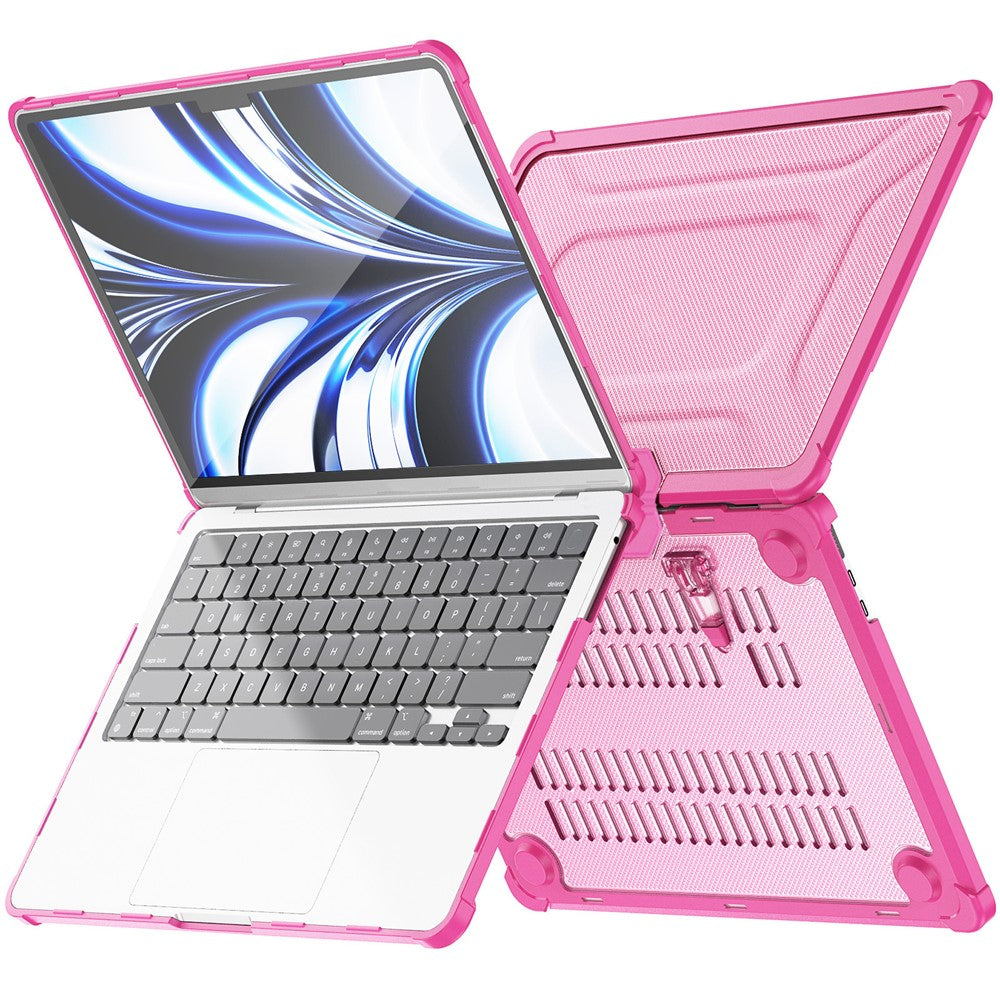 MacBook Air 13 tommer (2026) A3449 / (2025) A3240 / (2024) A3113 / (2022) A2681 Laptopetui PC + TPU-støtte Varmeafledende beskyttelse