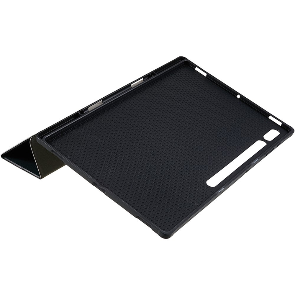 For Samsung Galaxy Tab S8 Ultra Trifold Stand Tablet Case PU Leather Pattern Printing Cover