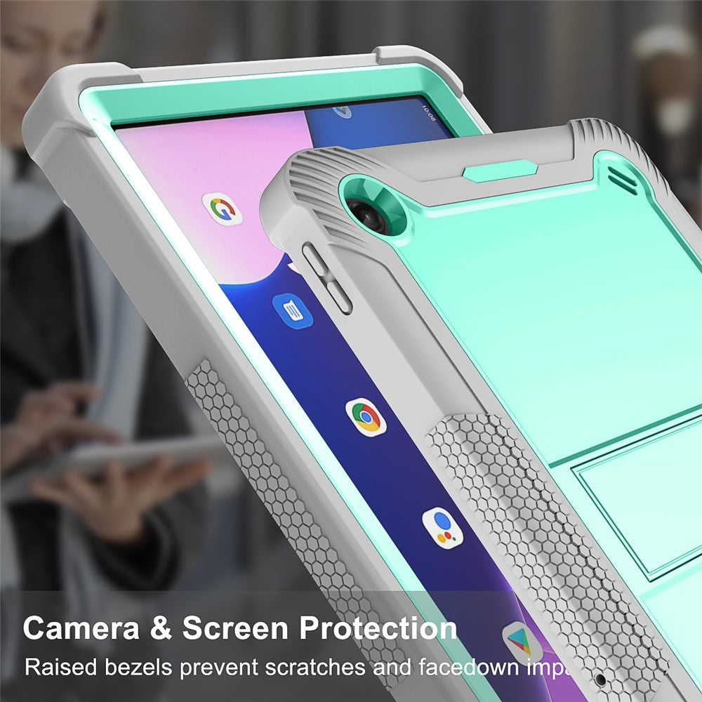 For Lenovo Tab M10 Plus (3rd Gen) / Xiaoxin Pad 2022 10.6 inch Anti-Scratch Tablet Cover Kickstand Silicone + PC Case Shell