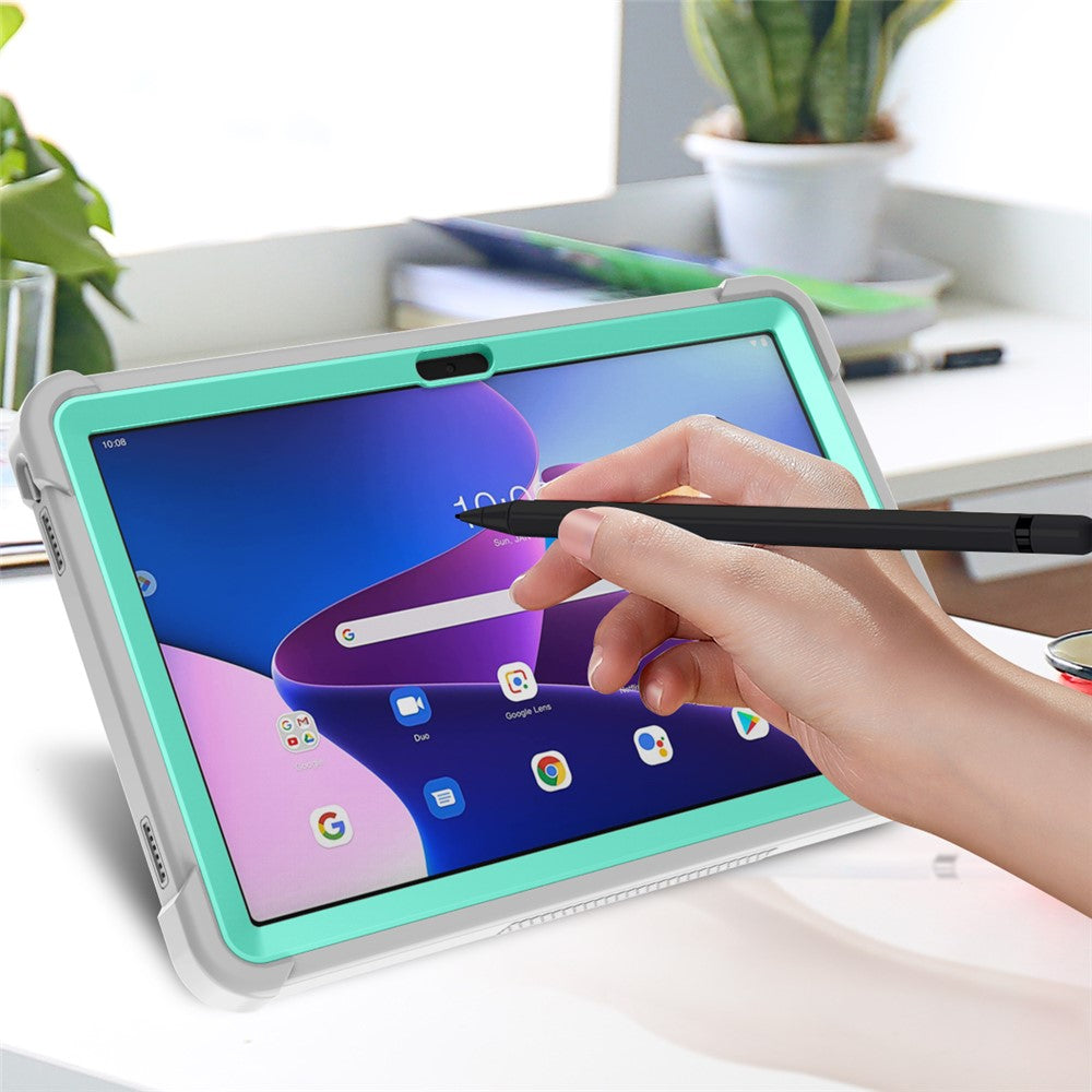 For Lenovo Tab M10 Plus (3rd Gen) / Xiaoxin Pad 2022 10.6 inch Anti-Scratch Tablet Cover Kickstand Silicone + PC Case Shell