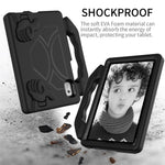 For Lenovo Tab M9 TB-310FU EVA Tablet Case Foldable Thumb Kickstand Anti-drop Cover with Handle Grip