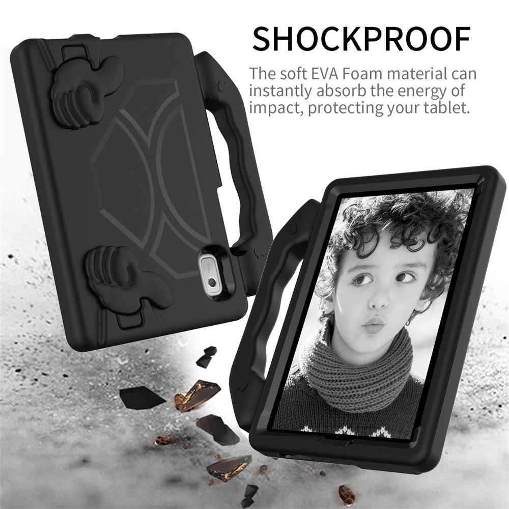 For Lenovo Tab M9 TB-310FU EVA Tablet Case Foldable Thumb Kickstand Anti-drop Cover with Handle Grip