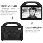 For Lenovo Tab M9 TB-310FU EVA Tablet Case Foldable Thumb Kickstand Anti-drop Cover with Handle Grip