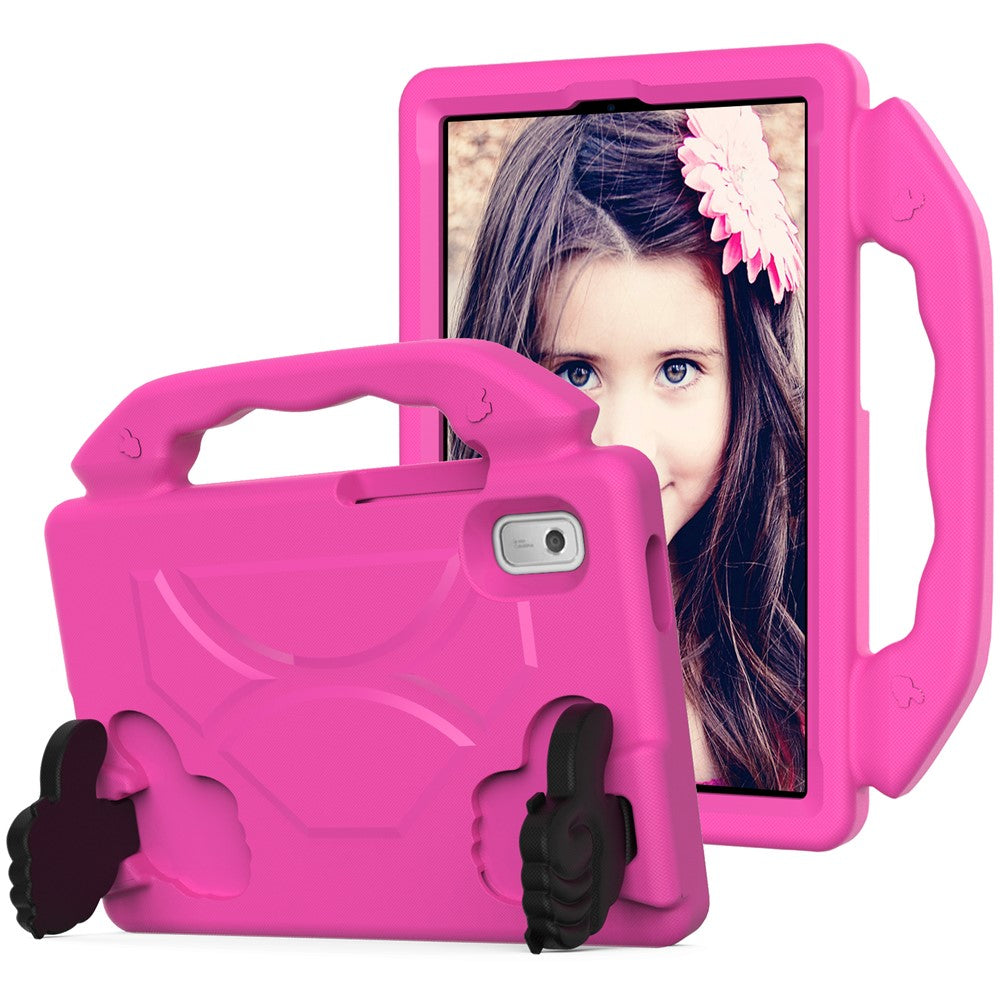 For Lenovo Tab M9 TB-310FU EVA Tablet Case Foldable Thumb Kickstand Anti-drop Cover with Handle Grip
