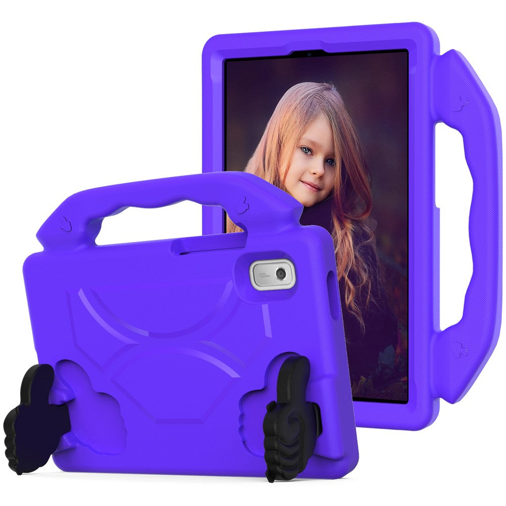 For Lenovo Tab M9 TB-310FU EVA Tablet Case Foldable Thumb Kickstand Anti-drop Cover with Handle Grip