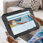 Lenovo Tab M8 (4. generation) 2024 TB-301XU / M8 (4. generation) 2023 TB-300FU silikone- og PC-etui med stativ og PET-skærmbeskyttelsesfilm