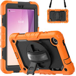 Lenovo Tab M8 (4. generation) 2024 TB-301XU / M8 (4. generation) 2023 TB-300FU silikone- og PC-etui med stativ og PET-skærmbeskyttelsesfilm