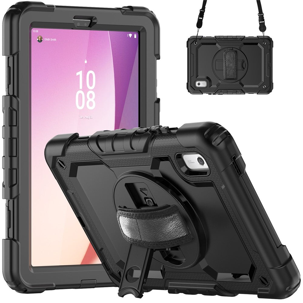 Stativfodral för surfplatta till Lenovo Tab M9 TB-310FU / K9 9" TB310 2023 Handrem Silikon + PC Surfplatta med axelrem PET-skärmfilm