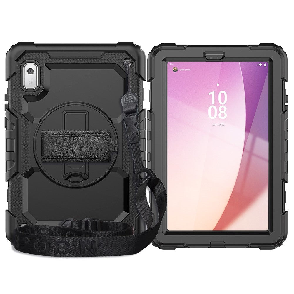 Stativfodral för surfplatta till Lenovo Tab M9 TB-310FU / K9 9" TB310 2023 Handrem Silikon + PC Surfplatta med axelrem PET-skärmfilm