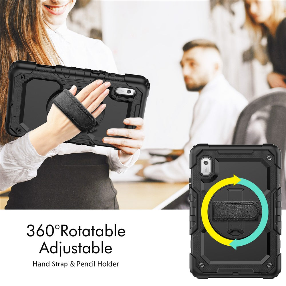 Stativfodral för surfplatta till Lenovo Tab M9 TB-310FU / K9 9" TB310 2023 Handrem Silikon + PC Surfplatta med axelrem PET-skärmfilm