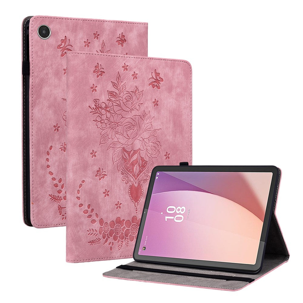 Lenovo Tab M8 (4:e generationen) 2024 TB-301XU / M8 (4:e generationen) 2023 TB-300FU Stativfodral Surfplatta Präglat PU-läder Korthållare Surfplatta Skydd