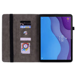 PU-läderfodral till Lenovo Tab M10 HD Gen 2 TB-X306X / TB-X306F stativ med tryckt surfplatta