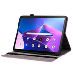 For Lenovo Tab M10 (Gen 3) Shockproof PU Leather Case Imprinted Design Stand Tablet Cover with Pen Holder