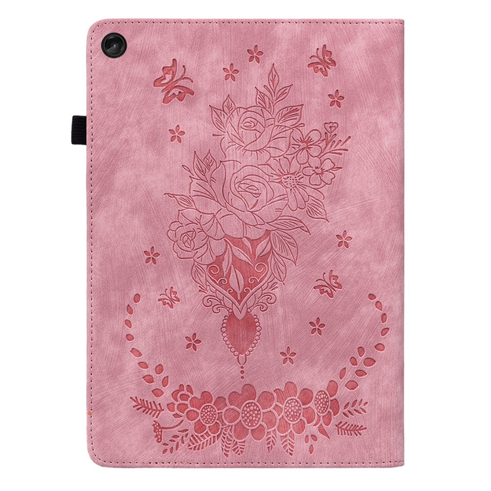 For Lenovo Tab M10 (Gen 3) Shockproof PU Leather Case Imprinted Design Stand Tablet Cover with Pen Holder