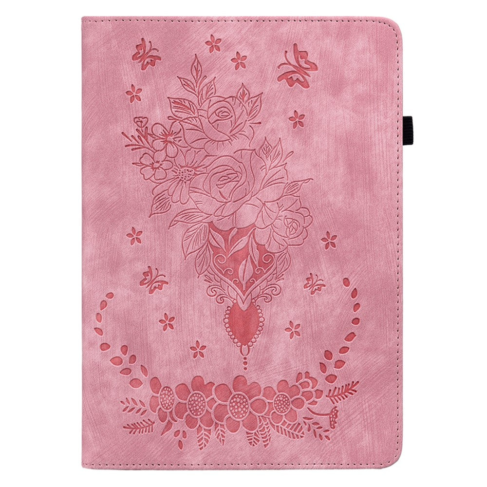 For Lenovo Tab M10 (Gen 3) Shockproof PU Leather Case Imprinted Design Stand Tablet Cover with Pen Holder