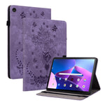 For Lenovo Tab M10 (Gen 3) Shockproof PU Leather Case Imprinted Design Stand Tablet Cover with Pen Holder