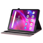 PU Leather Case for Lenovo Tab M7 (3rd Gen) Anti-drop Imprinted Tablet Stand Cover with Pen Holder